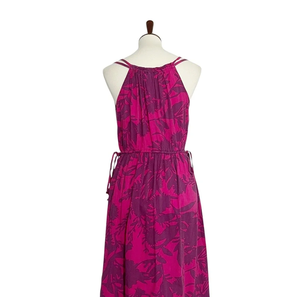 Anthropologie Saturday Sunday Yasmine Pink Purple Cotton Tiered Maxi Dress Small - Picture 8 of 11
